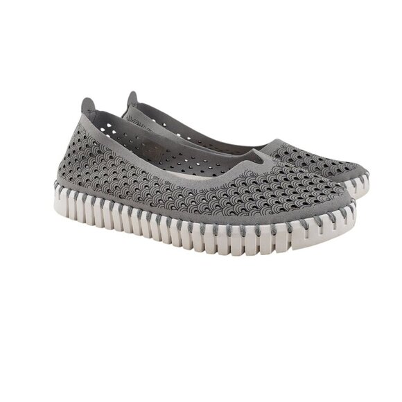 Ilse Jacobsen Tulip Ballet Flats Slip On Gray Comfort Shoes Size 36 US 5.5-6 - Picture 1 of 8